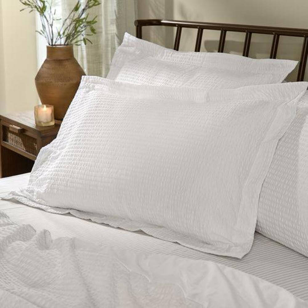 Yard Hebden Relaxed Seersucker Pillowcase Pair Chalk